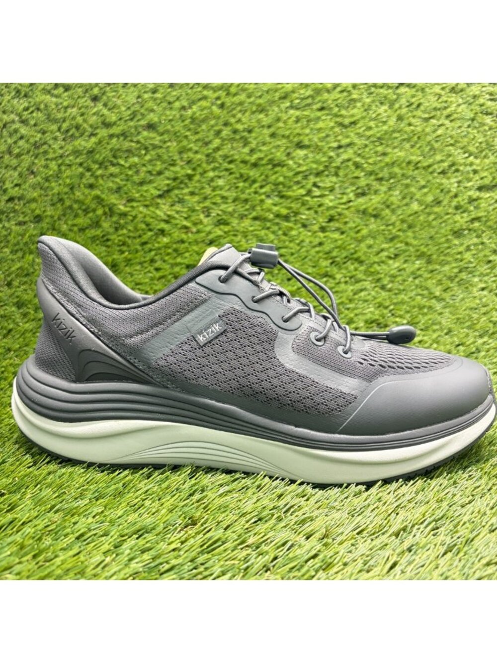 Kizik London Mens Size 10.5 Castlerock Gray Athletic Hands-Free Shoes Sneakers